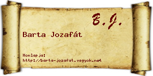 Barta Jozafát névjegykártya